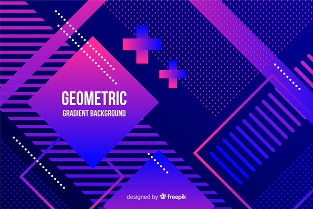 Gradient geometric shapes background