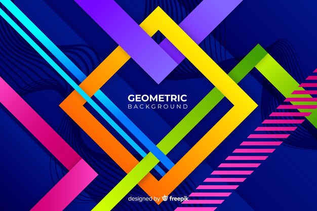 Gradient geometric shapes background