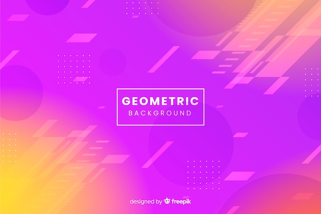 Gradient geometric shapes background