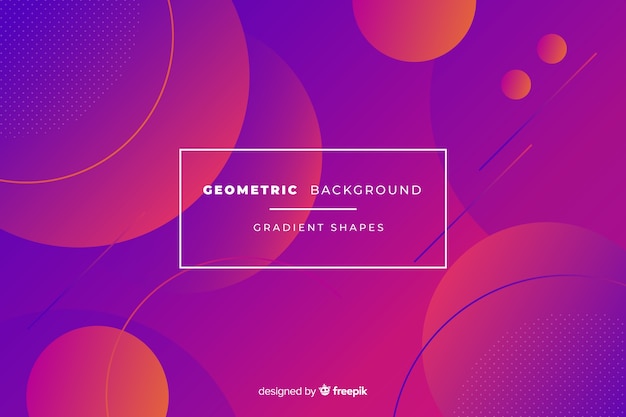 Gradient geometric shapes background