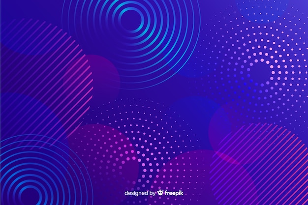 Gradient geometric shapes background