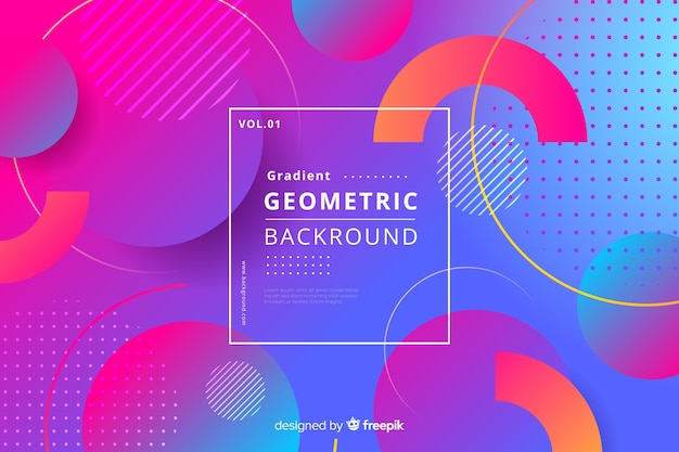 Gradient geometric shapes background