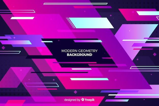 Gradient geometric shapes background