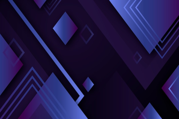 Gradient geometric shapes on dark background