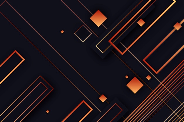 Gradient geometric shapes on dark background