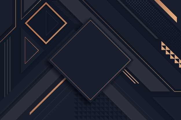 Gradient geometric shapes on dark background