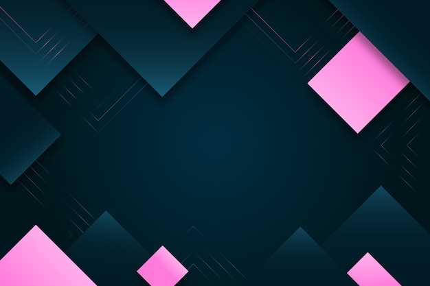 Gradient geometric shapes on dark background