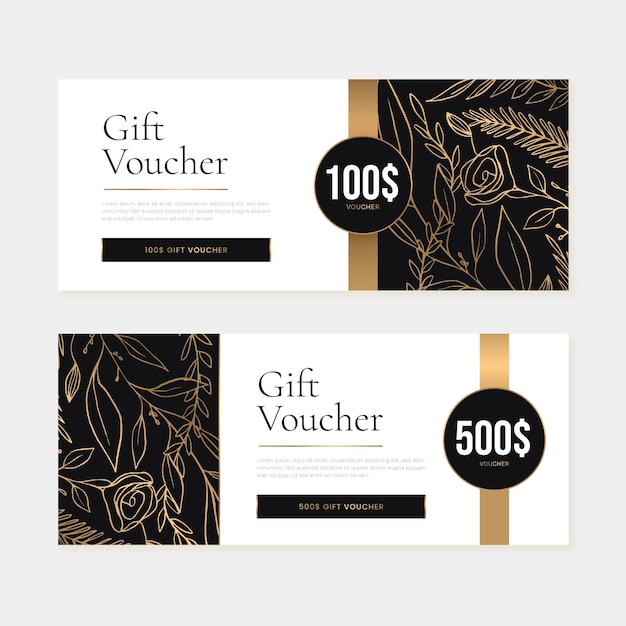 Gradient gift voucher banners