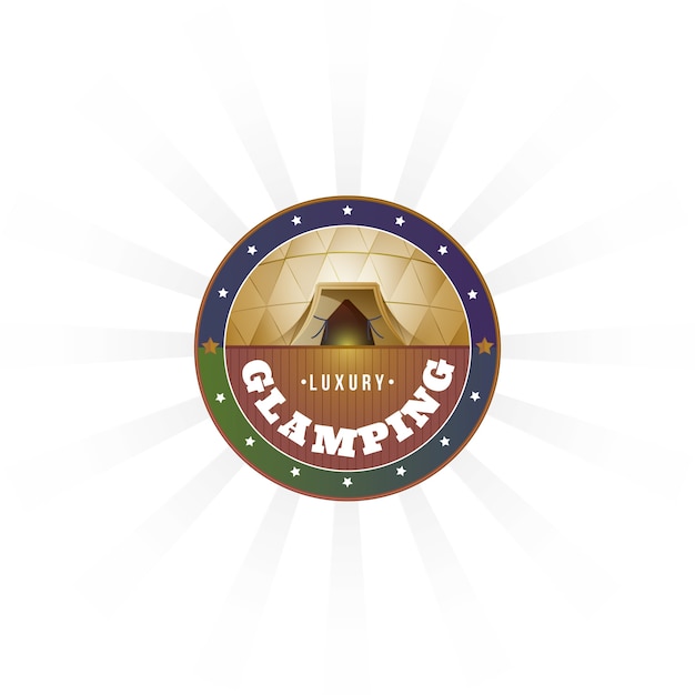 Gradient glamping logo