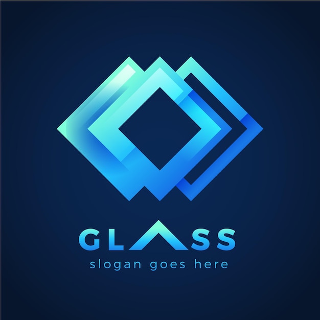 Gradient glass logo template