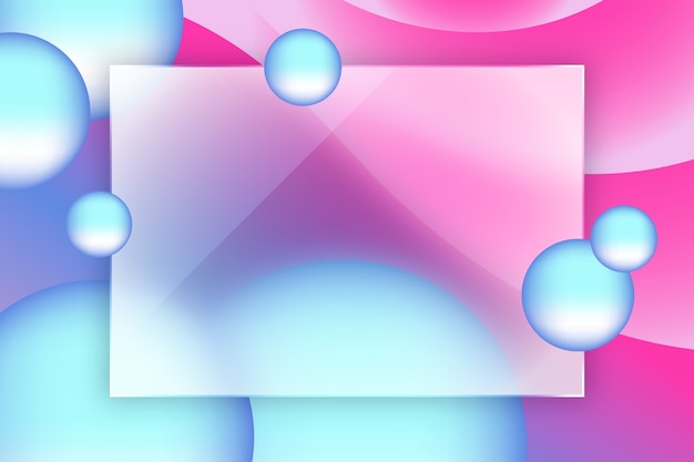 Free vector gradient glassmorphing background