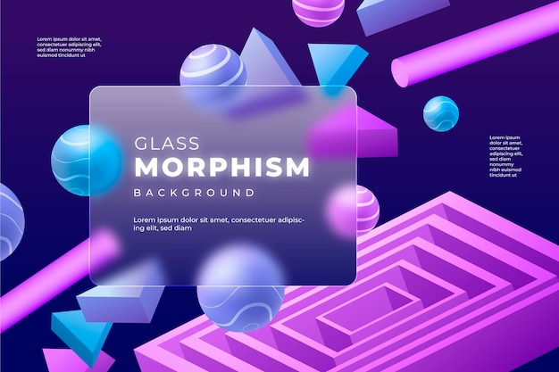 Free Vector gradient glassmorphism background