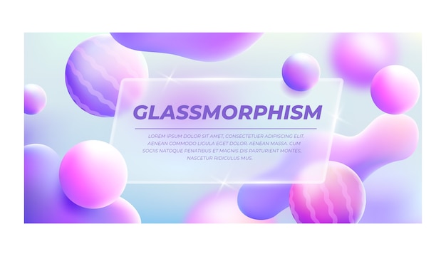 Gradient glassmorphism horizontal banner