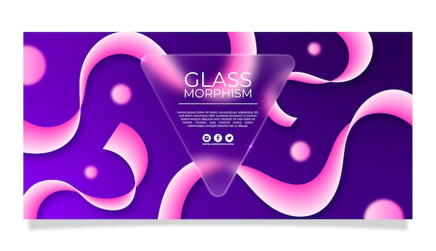 Gradient glassmorphism horizontal banner