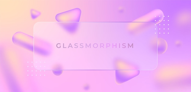 Gradient glassmorphism horizontal banner