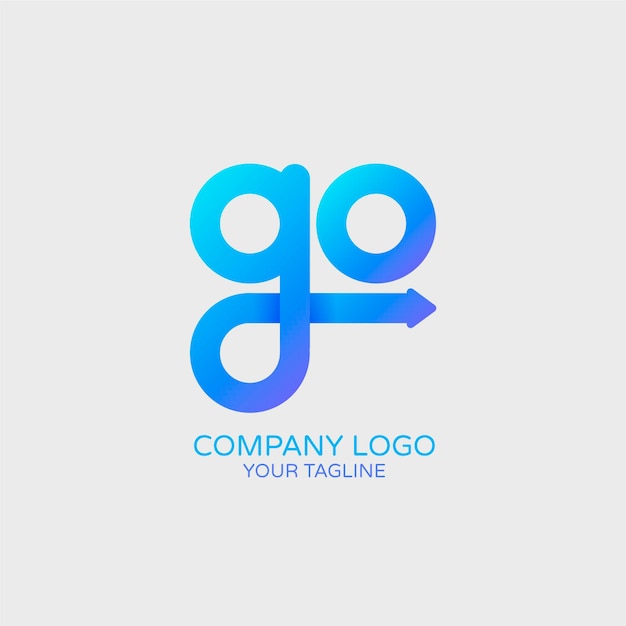 Gradient go logo template