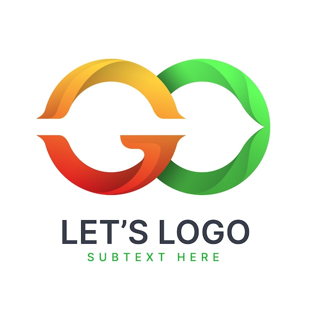 Gradient go logo template