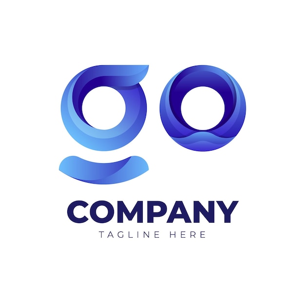 Gradient go logo template