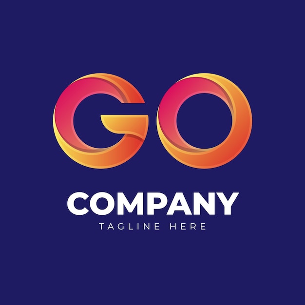 Gradient go logo template