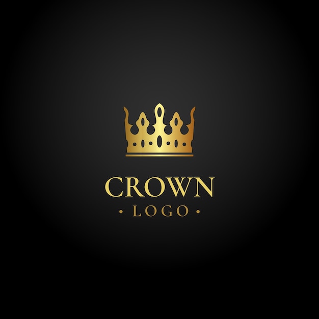 Free Vector gradient gold crown logo template