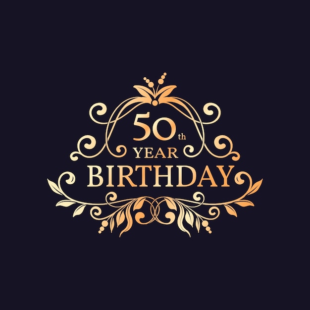 Free vector gradient golden anniversary logo