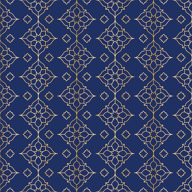 Free vector gradient golden arabic pattern