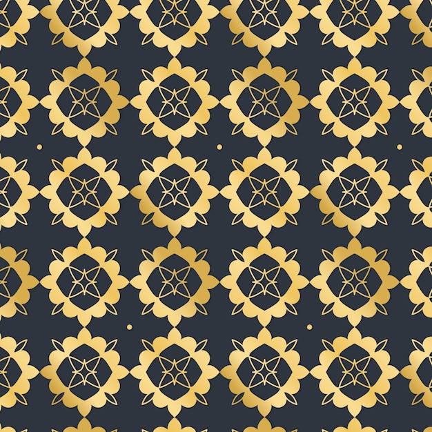 Free Vector gradient golden arabic pattern