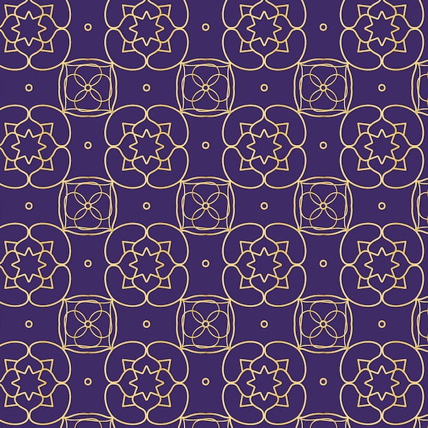 Gradient golden arabic pattern