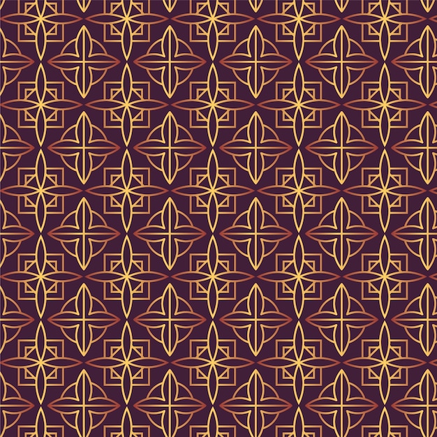 Free vector gradient golden arabic pattern