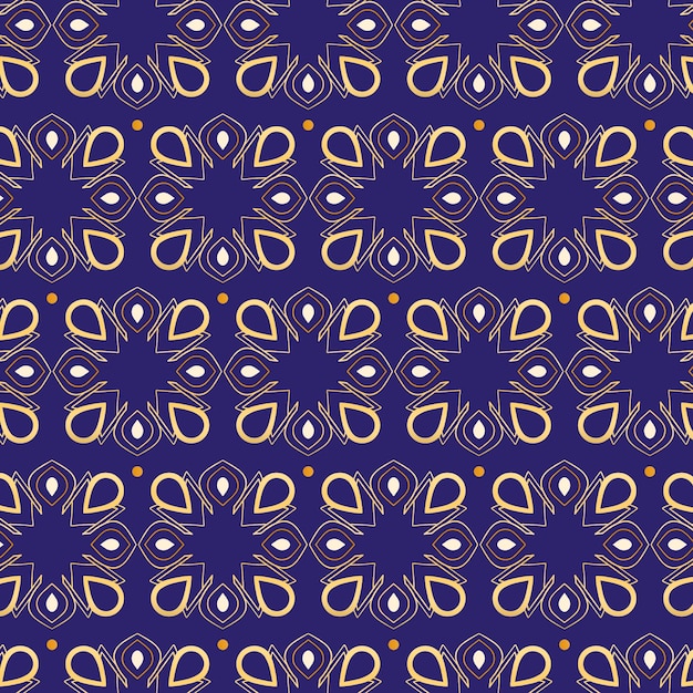 Gradient golden arabic pattern