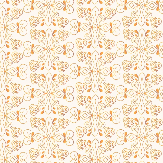 Free vector gradient golden arabic pattern