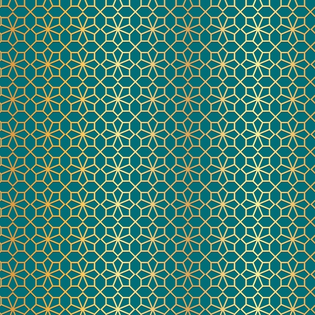 Gradient golden arabic pattern