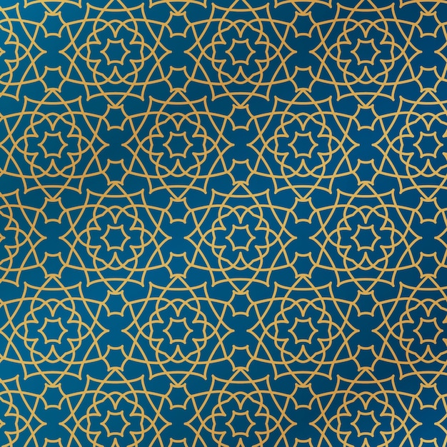 Free Vector gradient golden arabic pattern