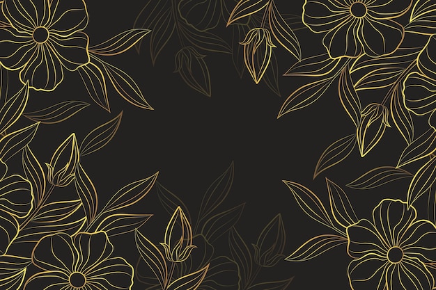 Free Vector gradient golden linear background