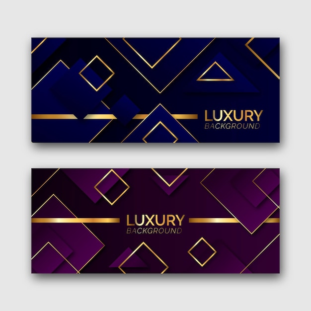 Free Vector gradient golden luxury banners