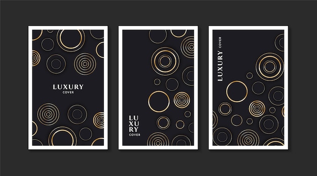 Free Vector gradient golden luxury covers