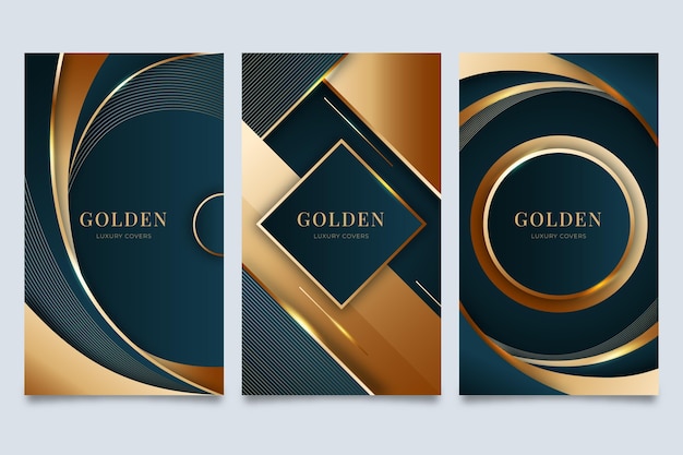 Gradient golden luxury covers