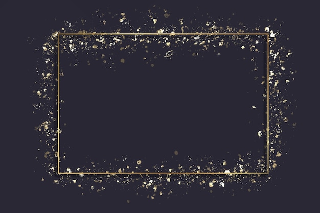 Gradient golden luxury frame template