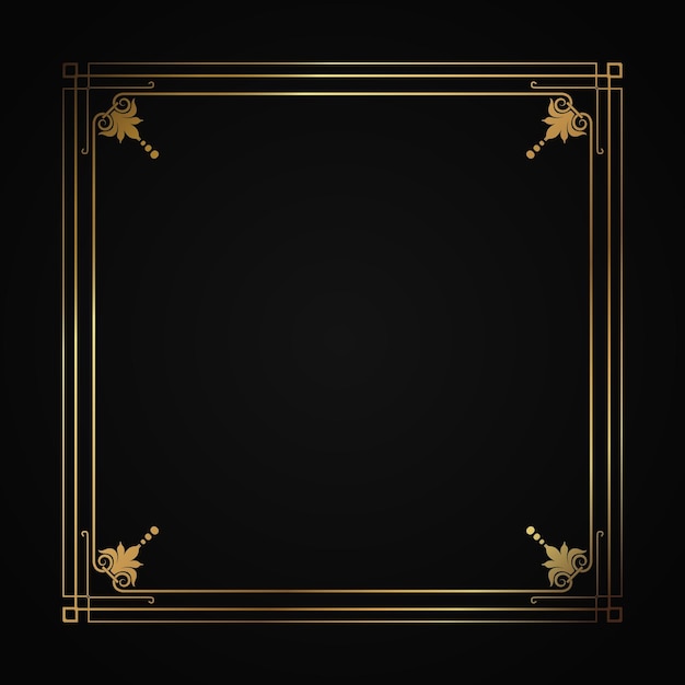 Free vector gradient golden luxury frame template