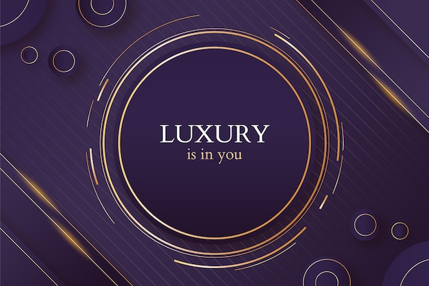 Gradient golden luxury frame template