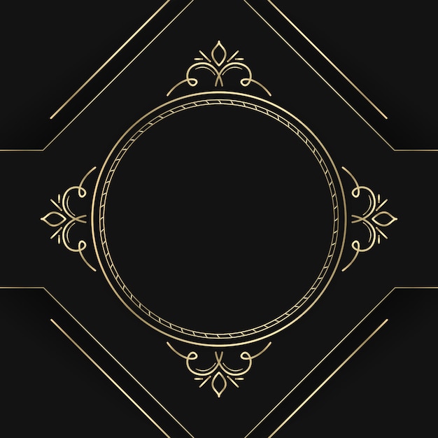 Free vector gradient golden luxury frame template