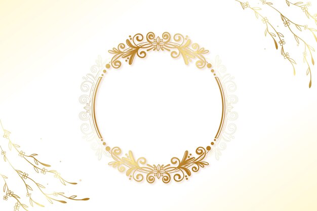 Gradient golden luxury frame template