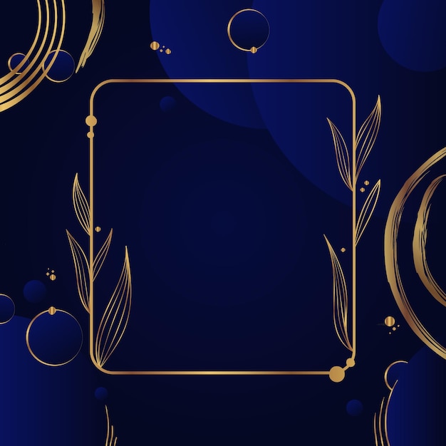 Gradient golden luxury frame template