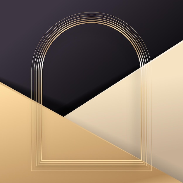 Free Vector gradient golden luxury frame template