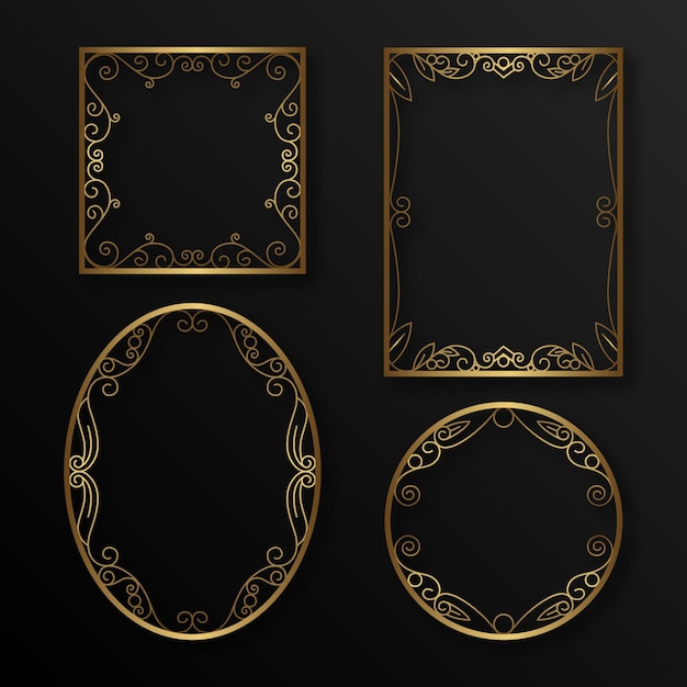 Gradient golden luxury frames collection