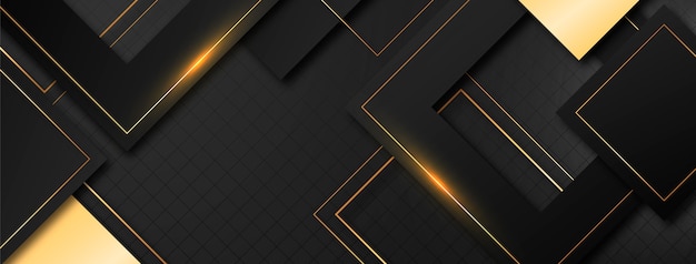 Gradient golden luxury social media cover template