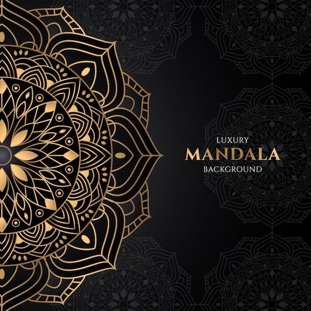 Free Vector gradient golden mandala design