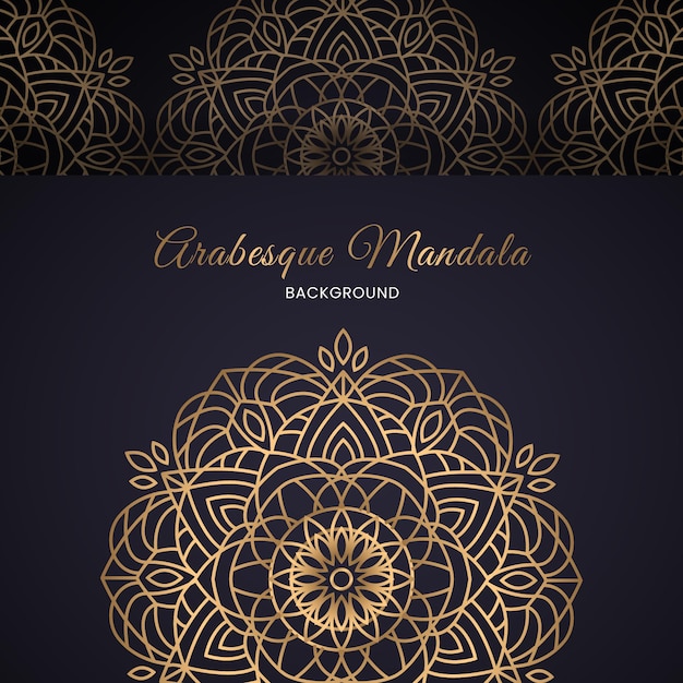 Gradient golden mandala design