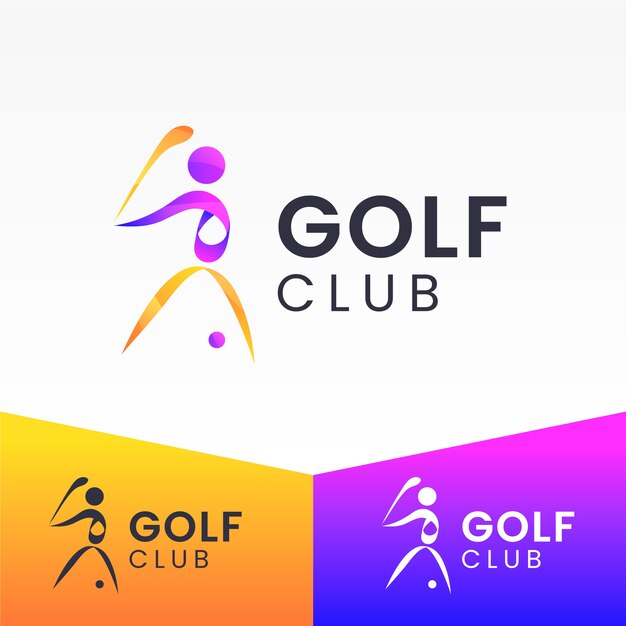 Gradient  golf logo template