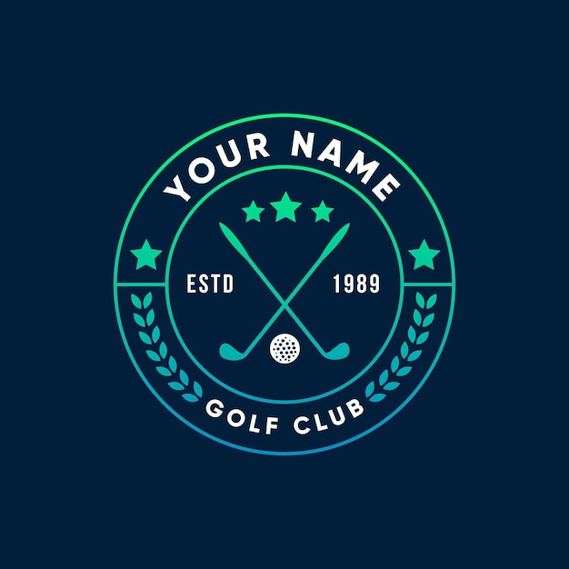 Gradient golf logo